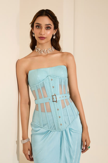 Frosted Elegance Corset & Drape