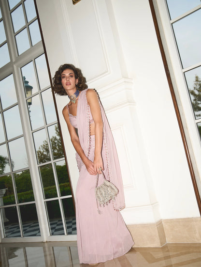 LILAC DOUBLE PALLA SAREE