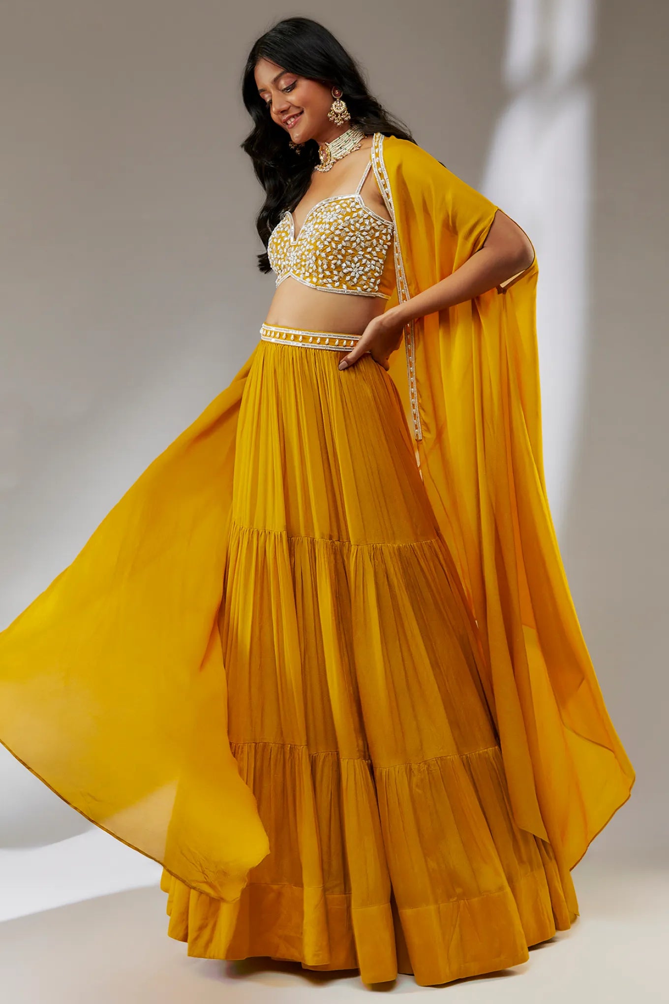 CHIFFON LEHANGA SET