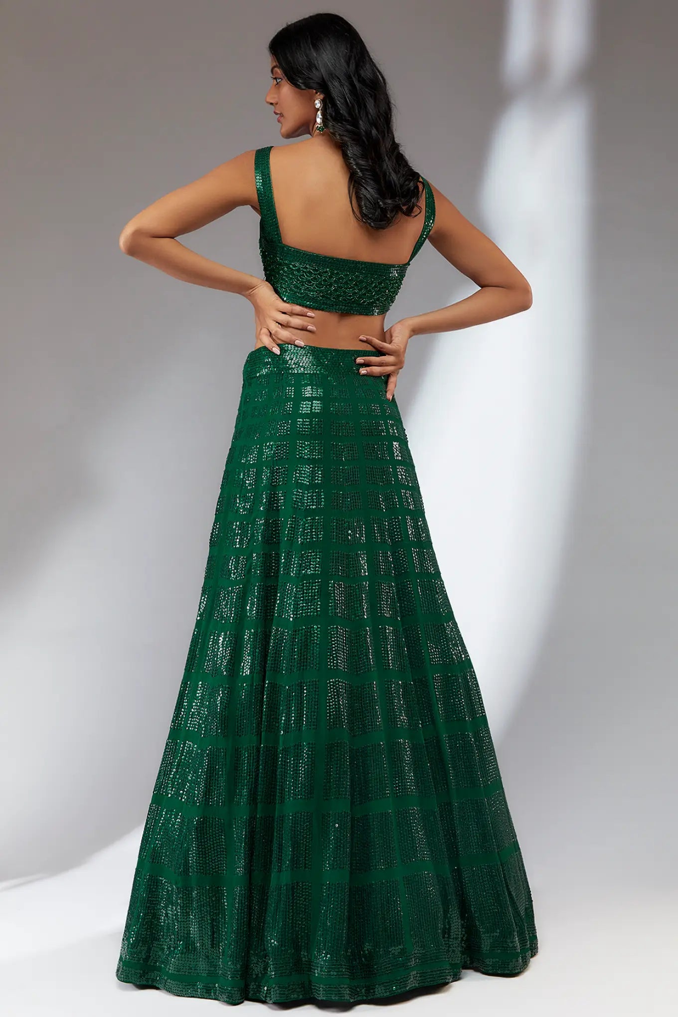 GEORGETTE EMBROIDERY LEHANGA SET