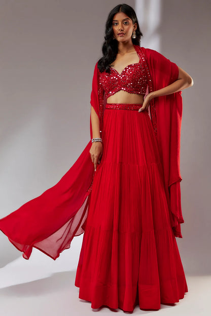 CHIFFON LEHANGA SET