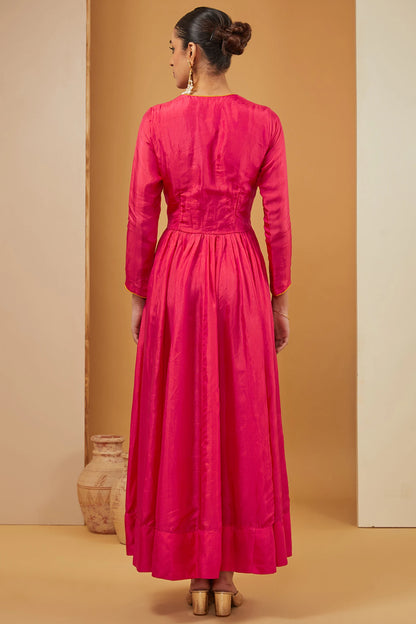 FUSCIA ANARKALI SET