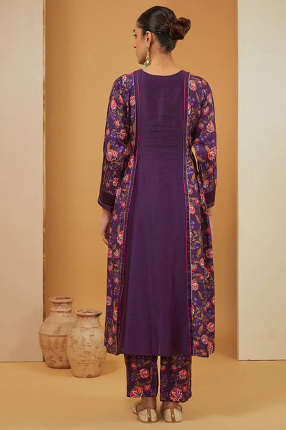 PURPLE KURTA SET
