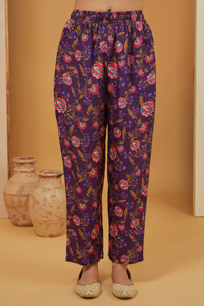 PURPLE KURTA SET