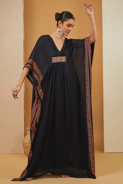 BLACK KAFTAN SET