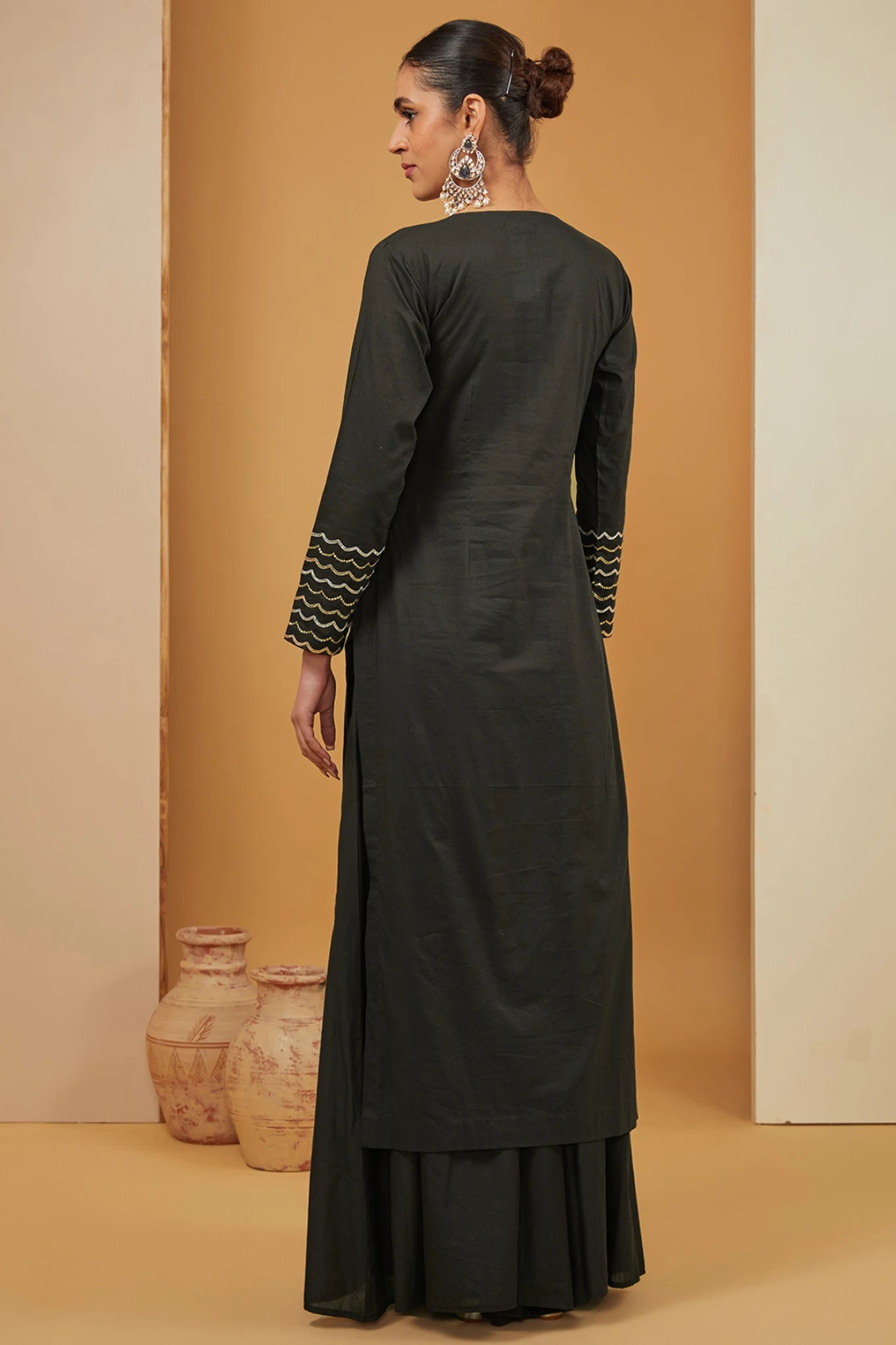 BLACK SHARARA SET