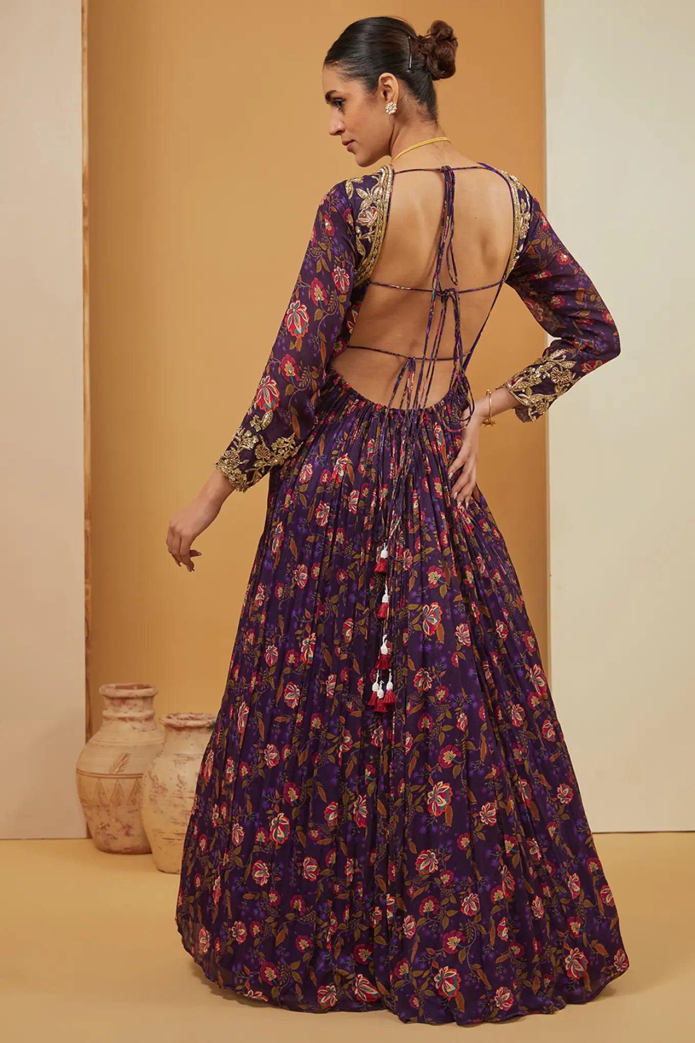 PURPLE ANARKALI SET