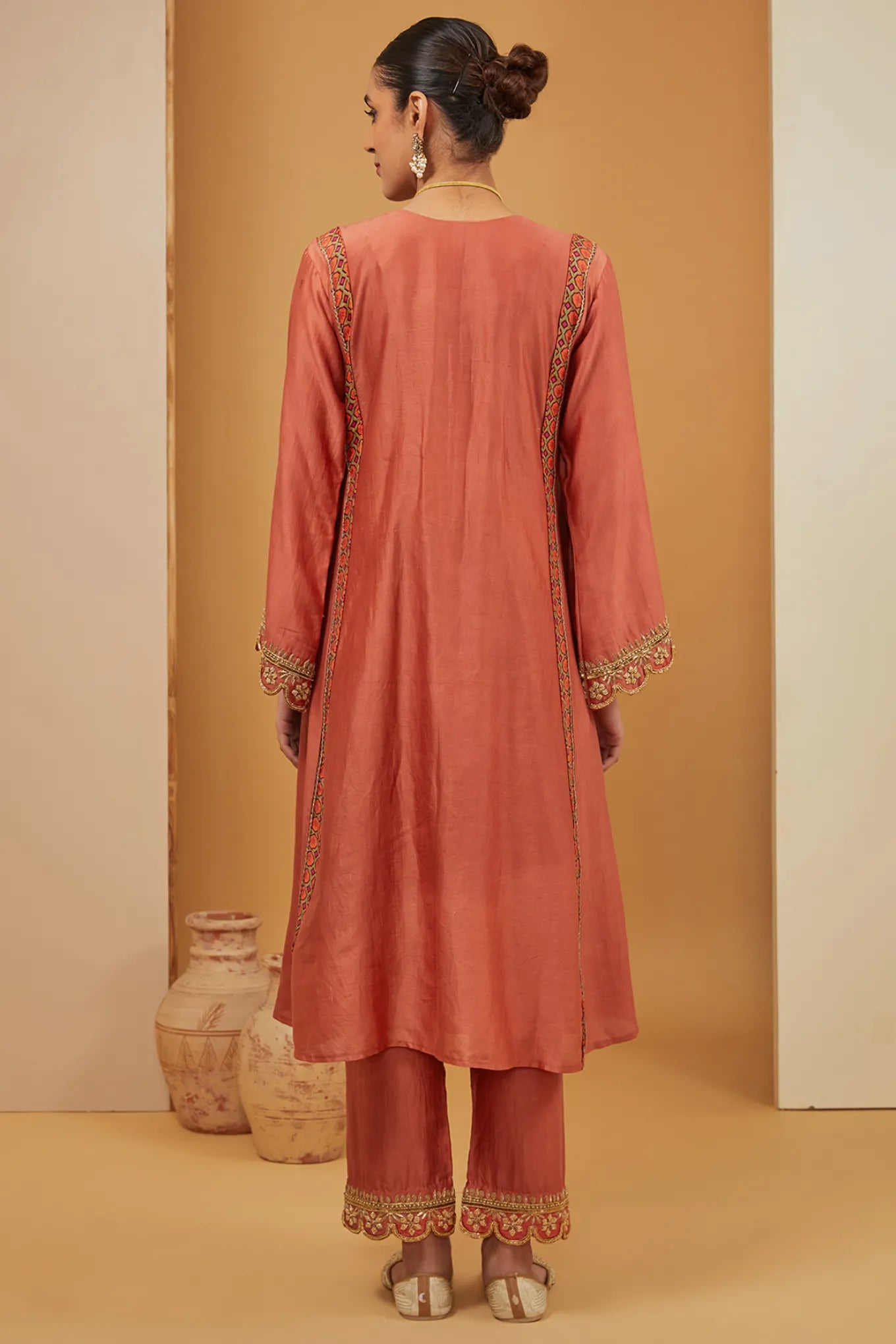 RUST KURTA SET