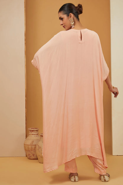 PEACH KAFTAN KURTA SET