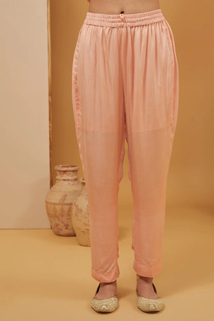 PEACH KAFTAN KURTA SET