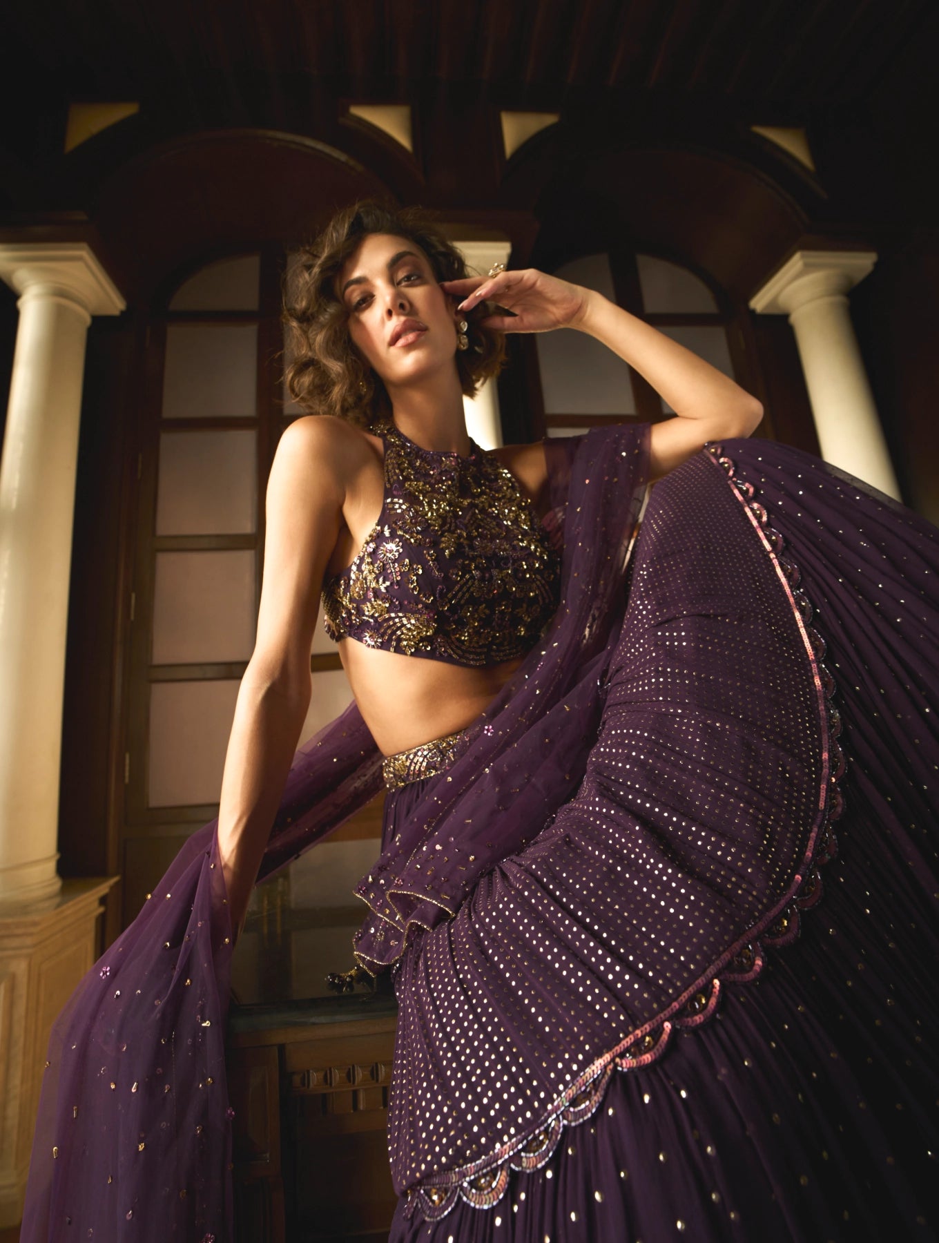 PURPLE LEHENGA