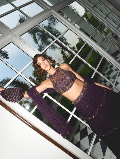 PURPLE LEHENGA