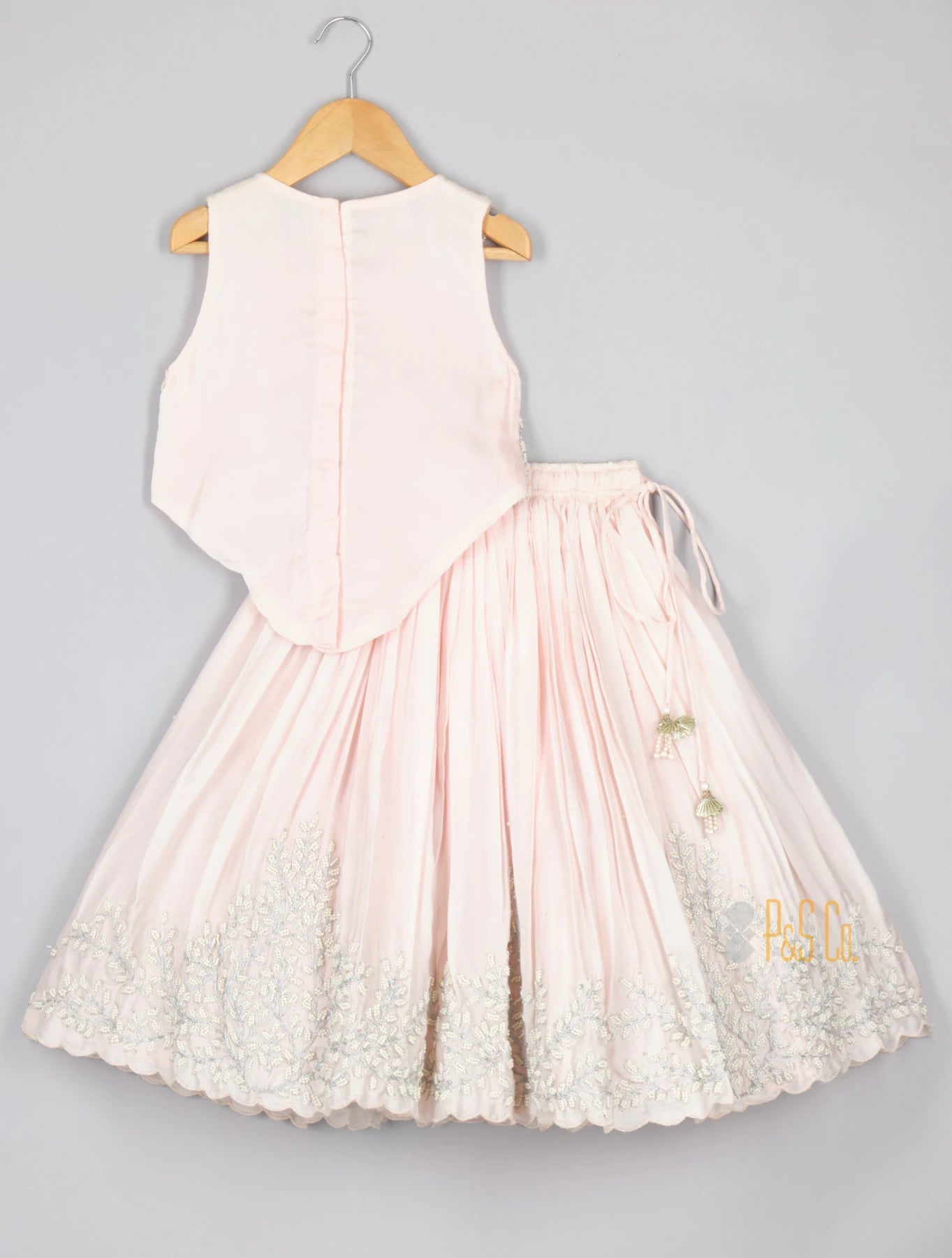 Pink Moti Jaal Ghagara Blouse