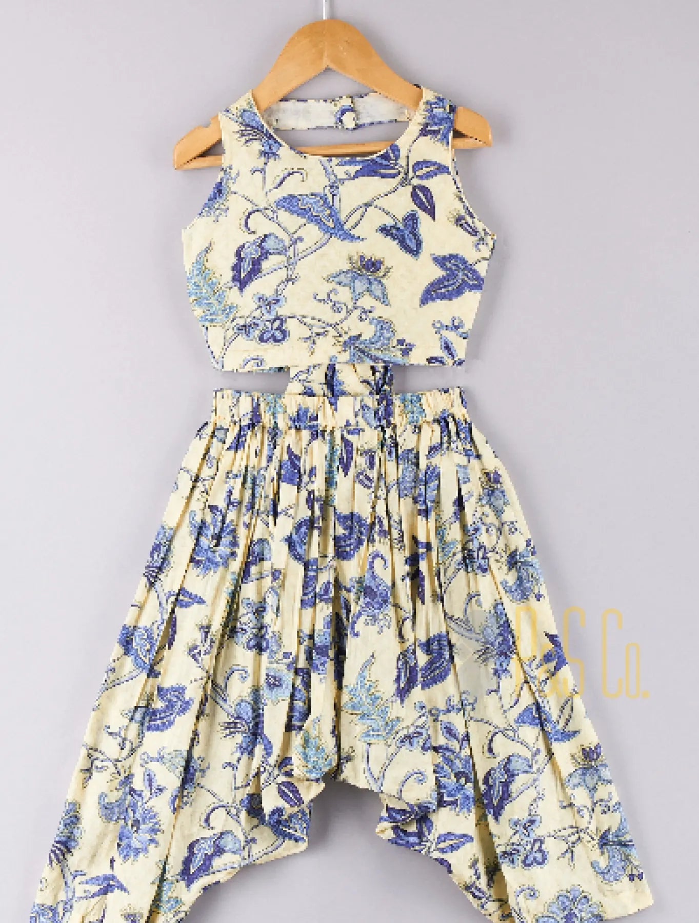 Printed Halter neck Top with Harem Pants