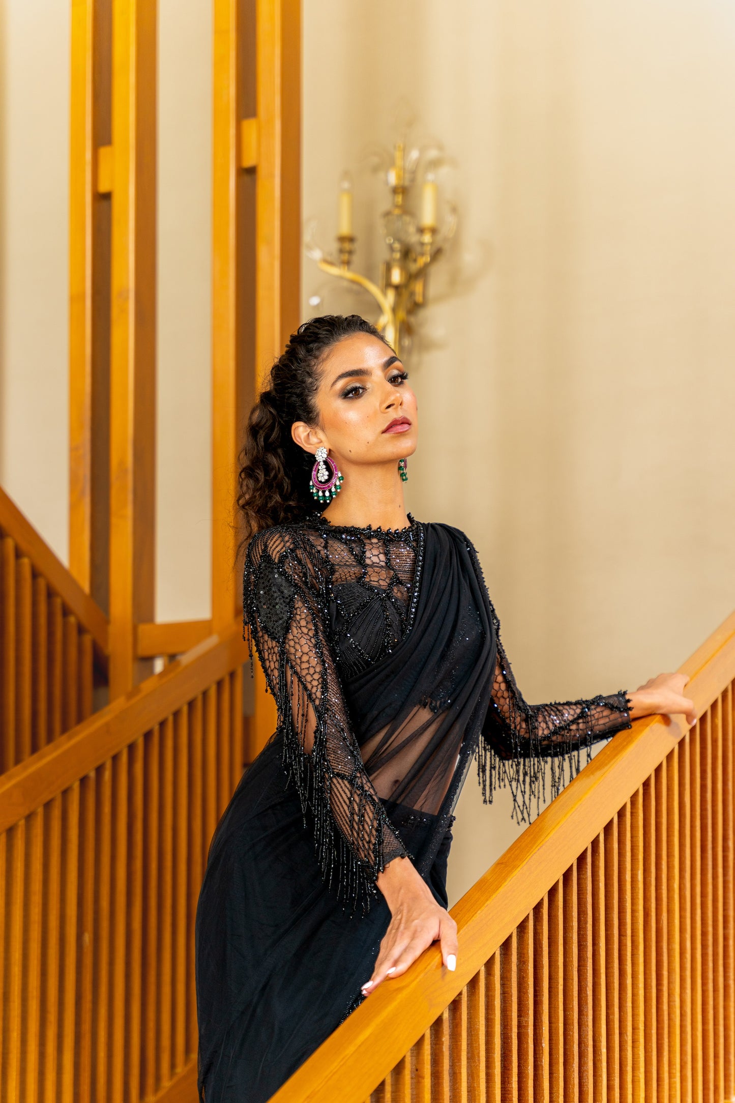 Black Georgette Saree