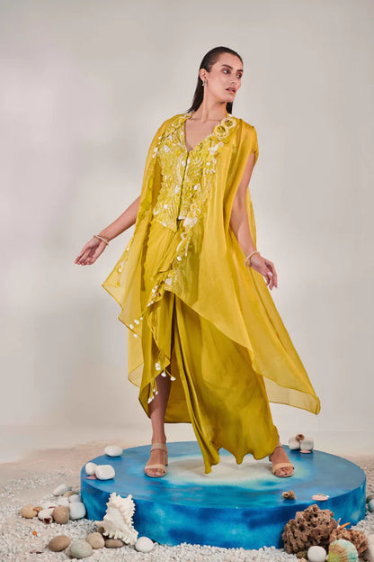 Satin Organza Cape