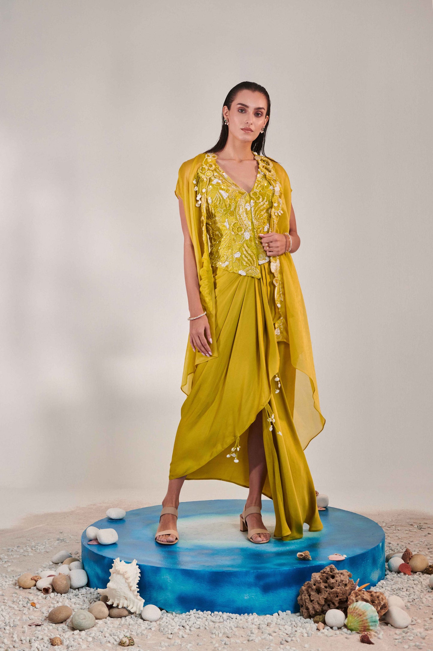 Satin Organza Cape
