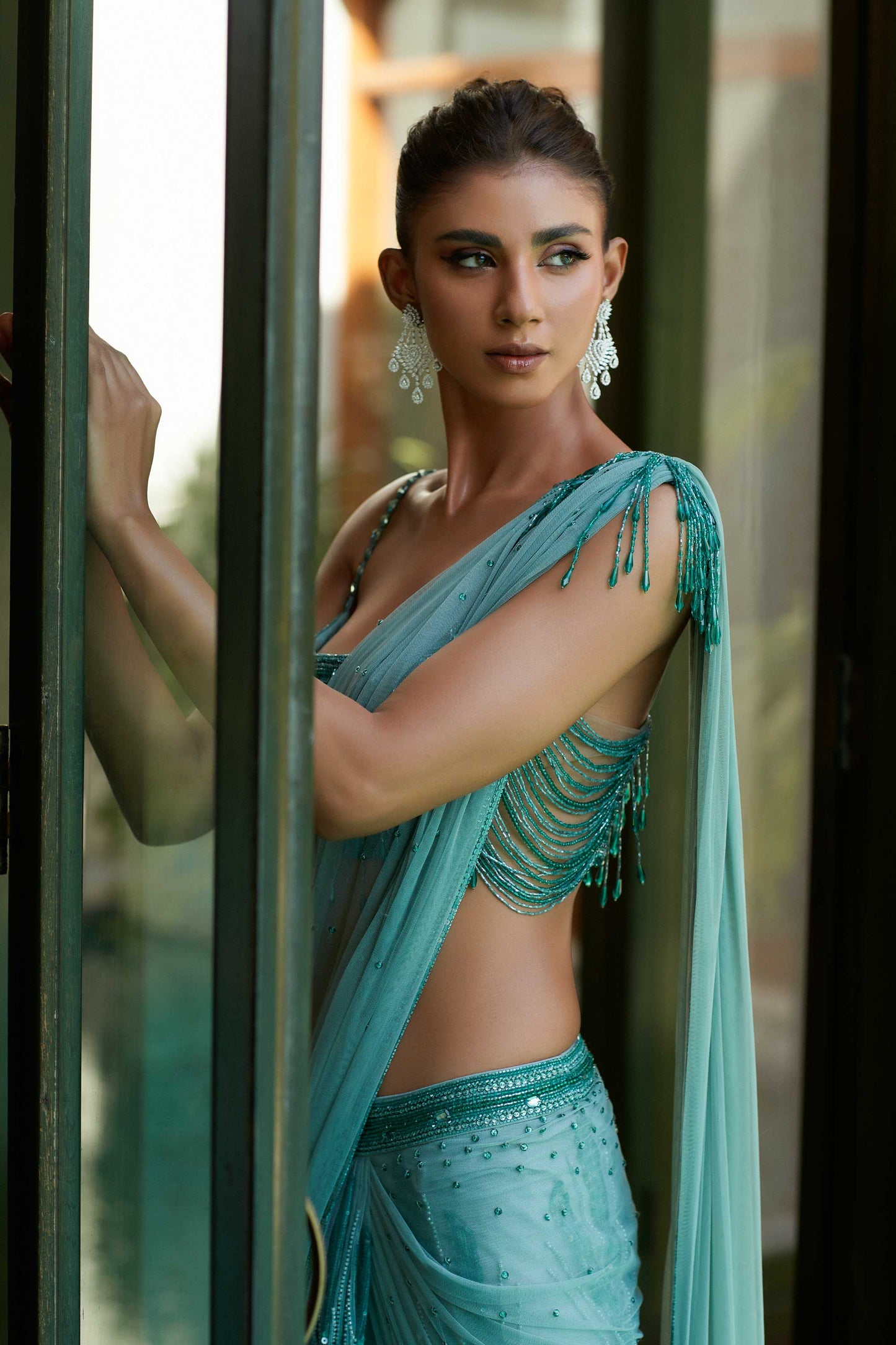 Mint Green Saree