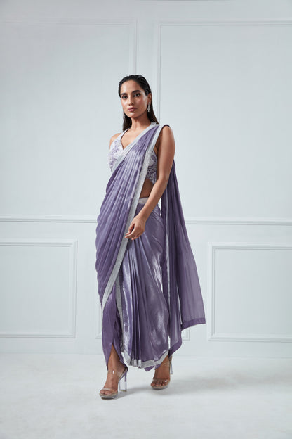 LILAC SAREE SET