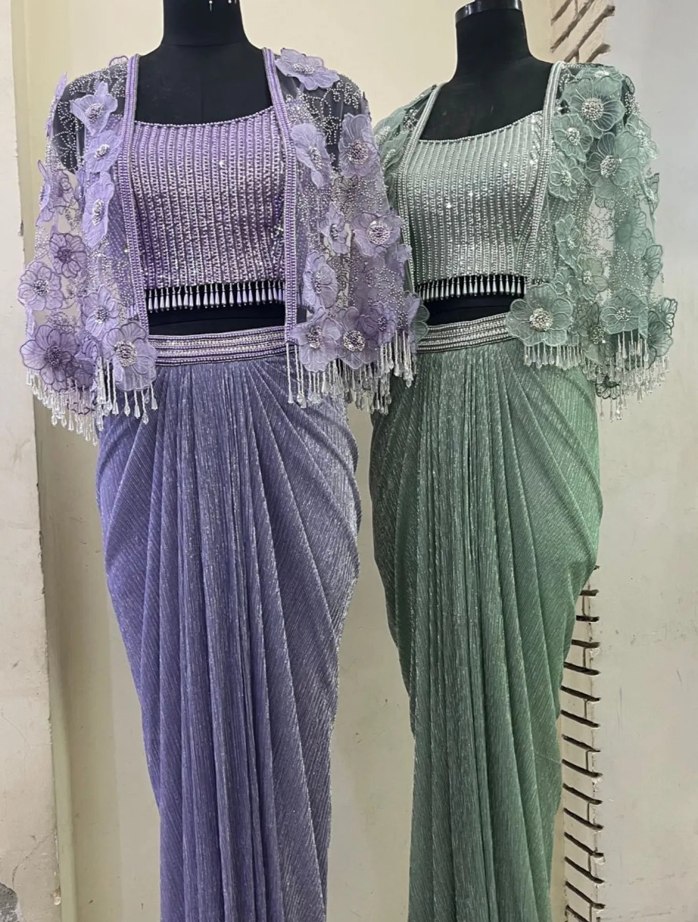 Shimmer Skirt, Blouse and Cape